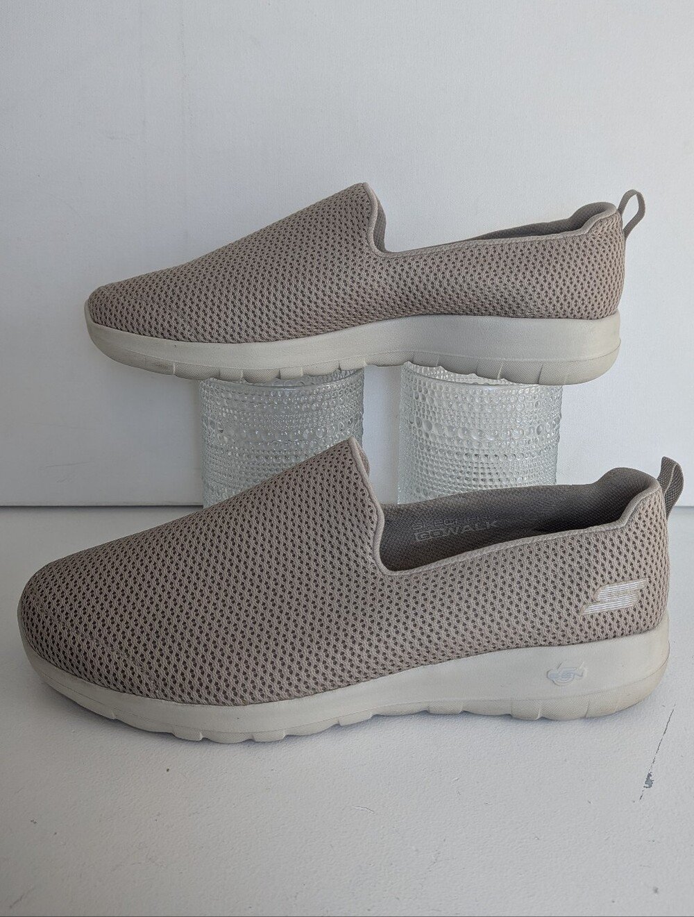 Skechers GOwalk Men Slip On Mesh Breathable Beige Casual Shoe US 13 EU 43